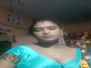 Tamil indiai nagymellű kék silky blouse él, felnőtt film 02