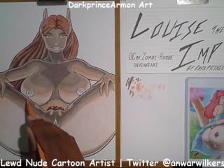 Coloring Louise the Imp at Darkprincearmon Art: HD adult clip 55